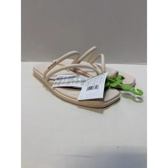 Crocs Miami Toe Loop Sandal Dew 209862-0WW Women's Size 8 Beige NEW - Picture 1 of 8